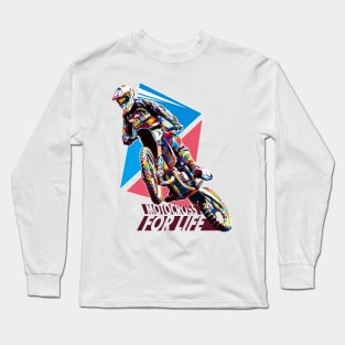 Pop art Motocross Long Sleeve T-Shirt